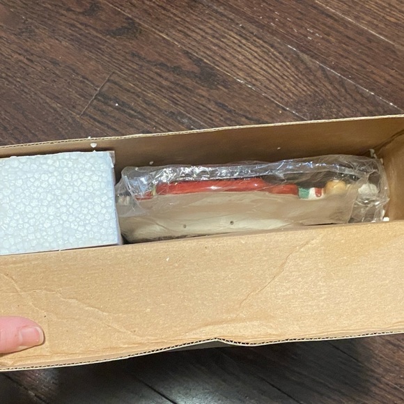 Fitz and Floyd Plaid Christmas Snowman Canape Plate 2063/126 New - Picture 7 of 8